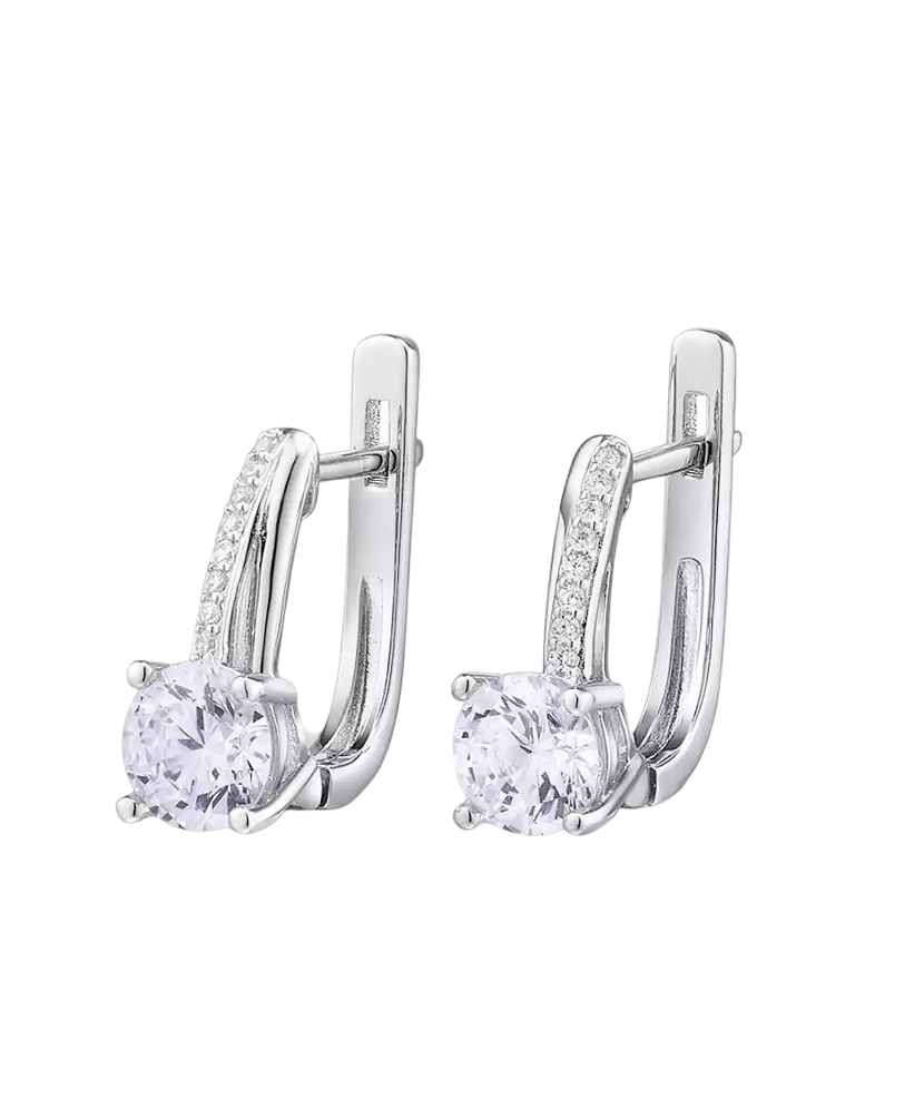 Sterling silver earrings with zircons