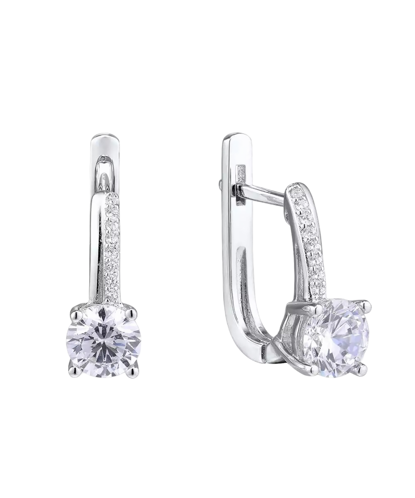 Серьги из серебра с цирконами
