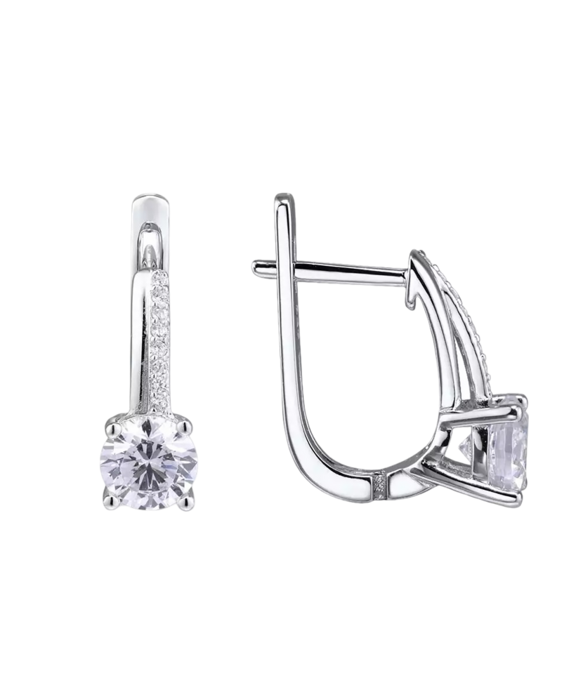 Серьги из серебра с цирконами