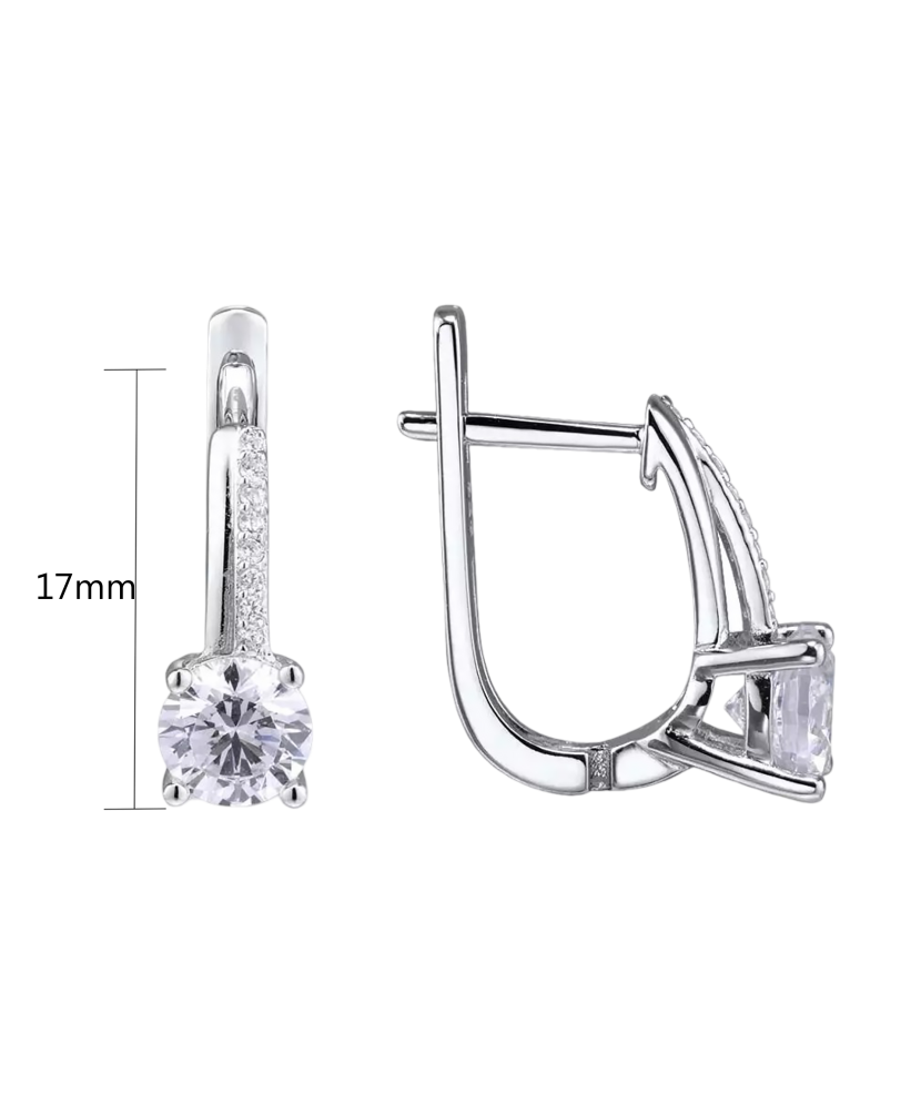 Sterling silver earrings with zircons