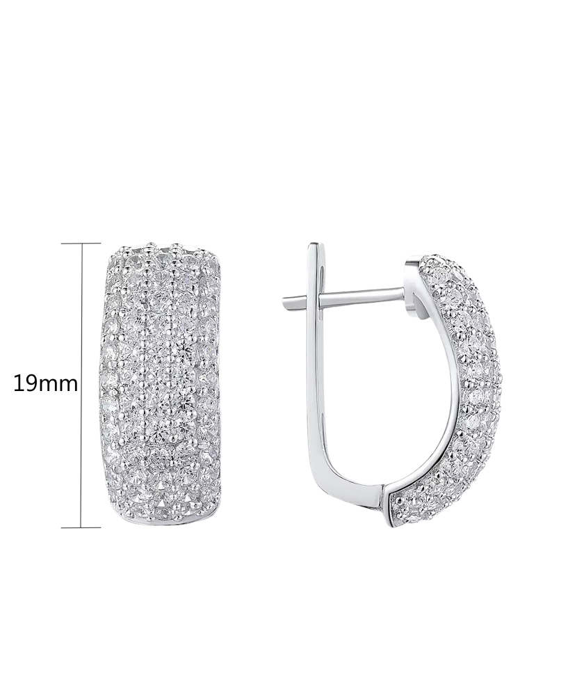 Sterling silver earrings with zircons Sterling silver earrings with zircons