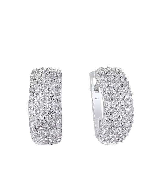 Sterling silver earrings with zircons