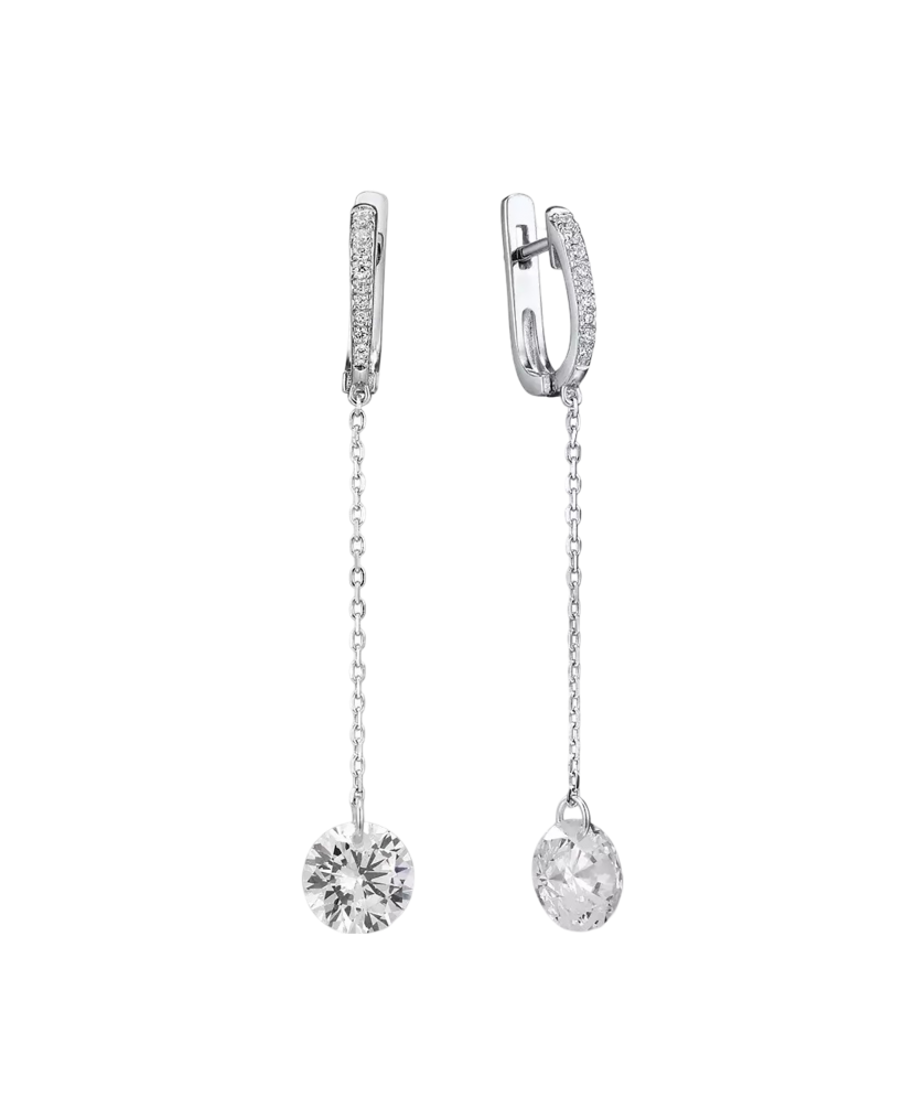 Sterling silver earrings with zircons