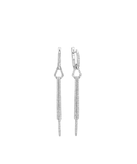 Sterling silver earrings with zircons