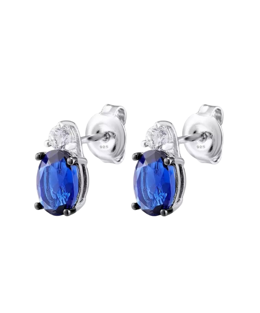 Sterling silver earrings with zircons