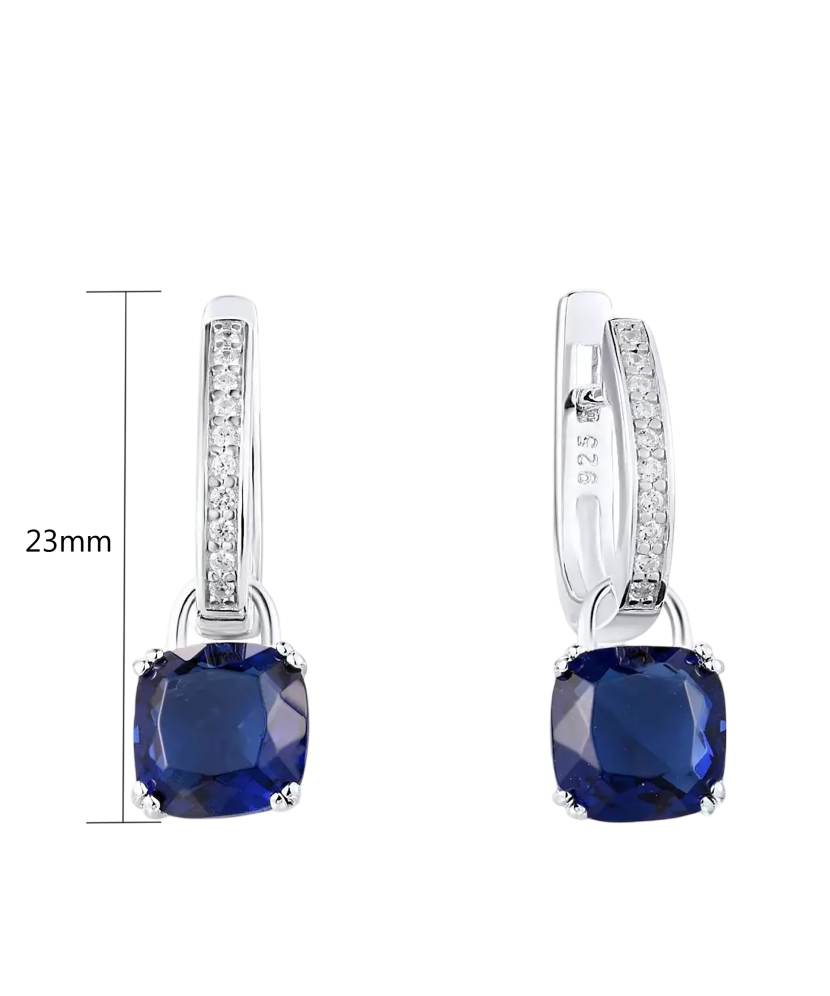 Серьги из серебра с цирконами Серьги из серебра с цирконами