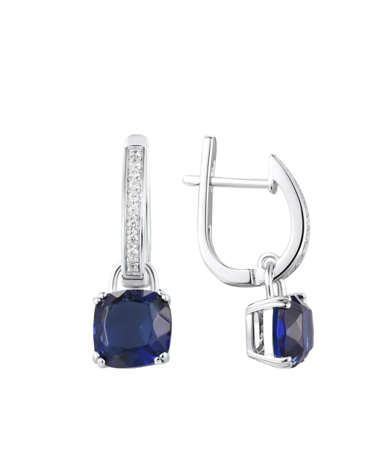 Sterling silver earrings with zircons