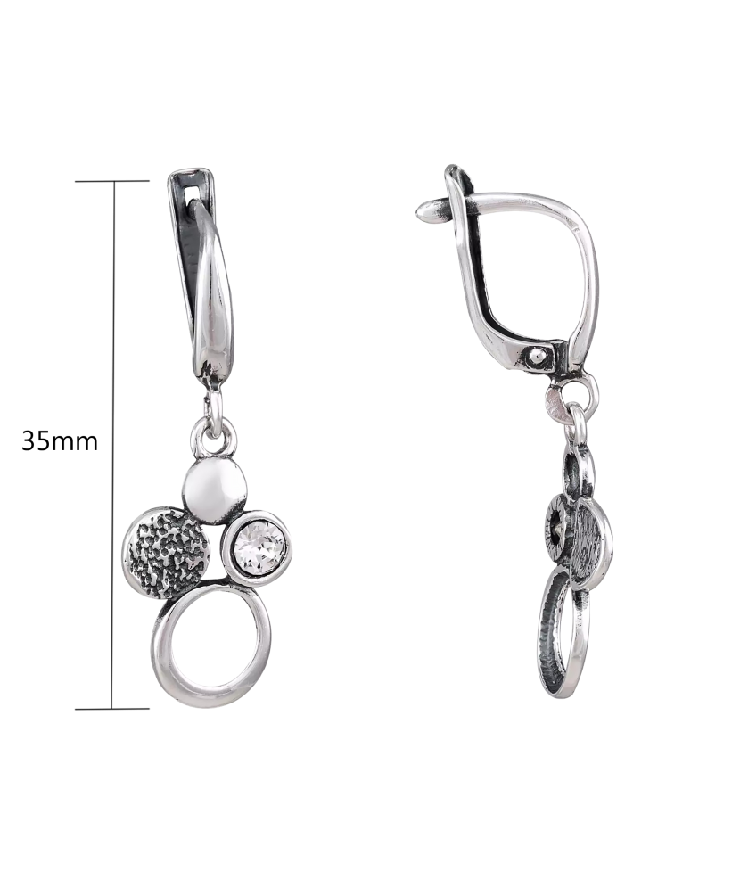 Sterling silver earrings with zircons
