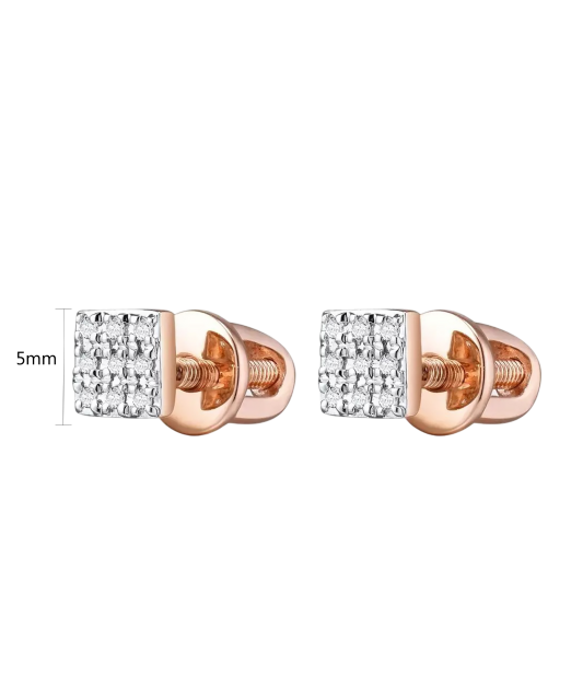 Gold earrings with diamonds