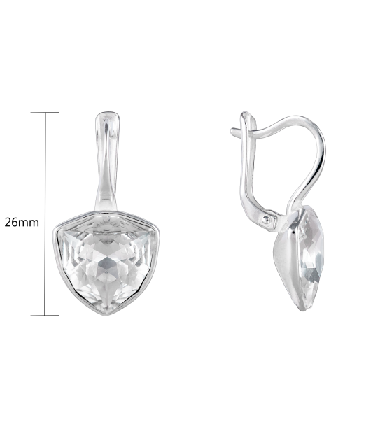 Sterling silver earrings with crystal