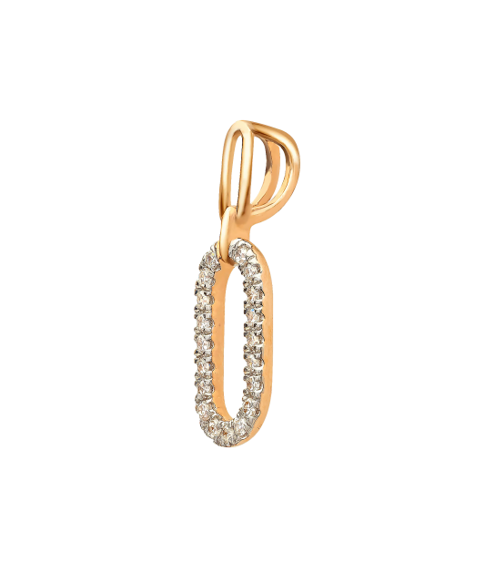 Gold pendant with diamonds