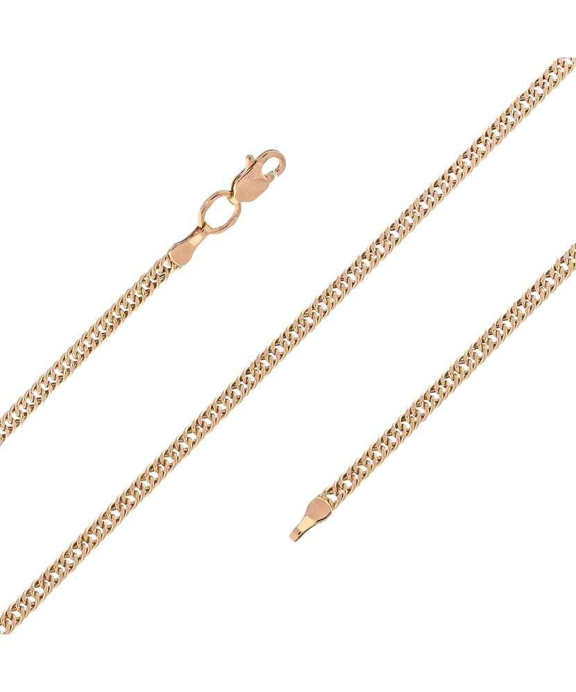 Gold chain "Double curb" 2.4mm