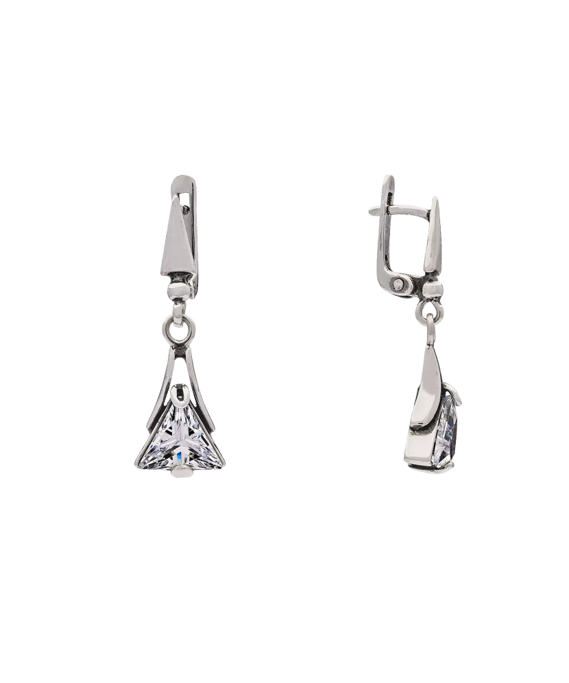Sterling silver earrings with zirconium Sterling silver earrings with zirconium