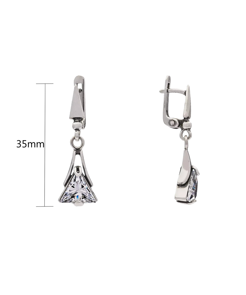 Sterling silver earrings with zirconium Sterling silver earrings with zirconium