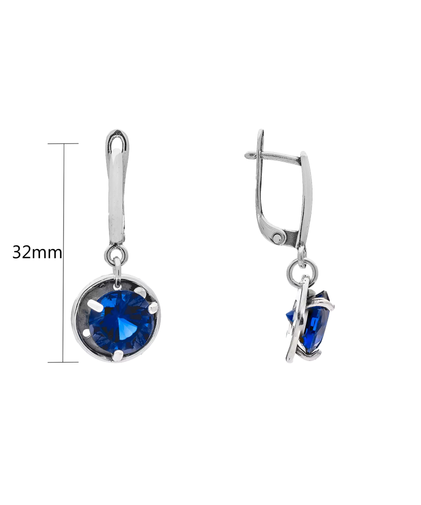 Sterling silver earrings with zirconium