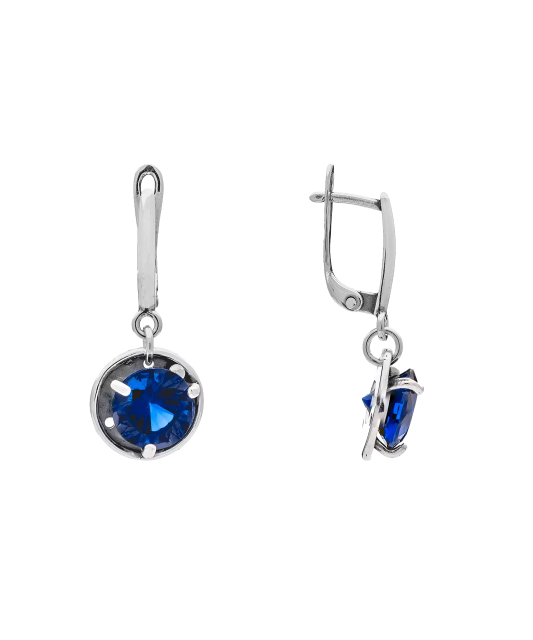 Sterling silver earrings with zirconium