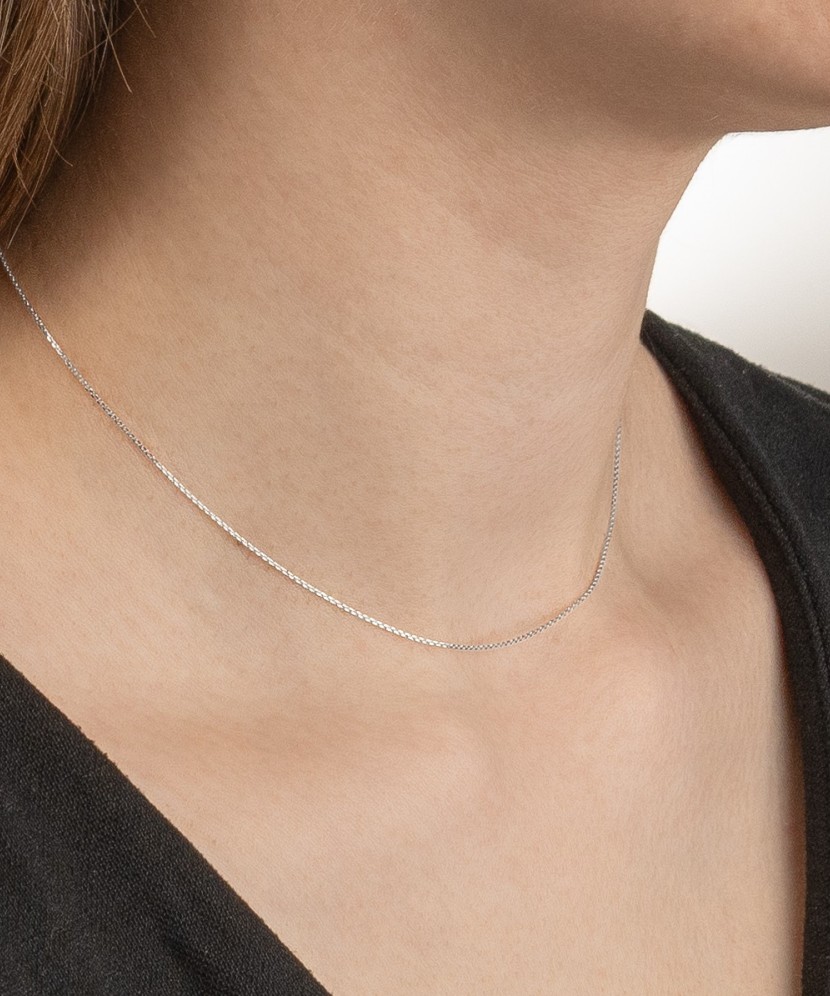 White gold chain "Anchor"