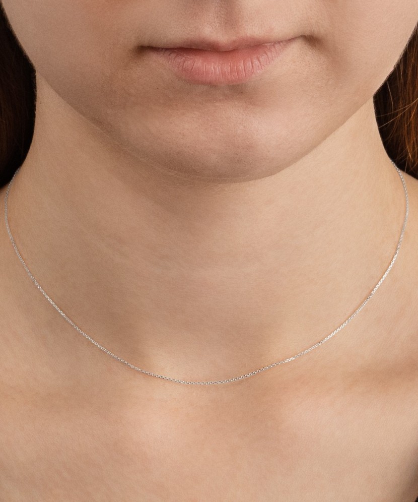 White gold chain "Anchor"