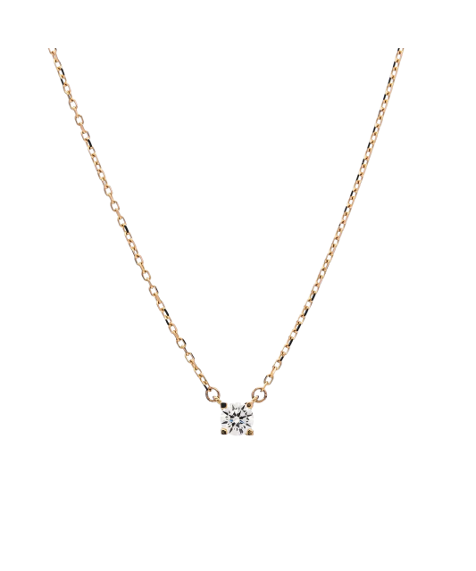 Gold chain with zirconium pendant
