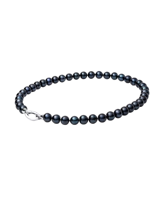 Pearl necklaces with sterling silver