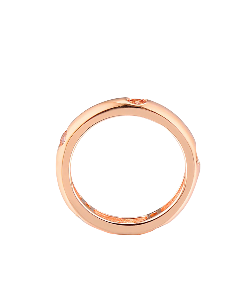 Gilded Sterling silver ring with zircons