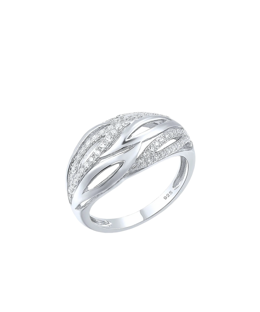 Sterling silver ring with zircons Sterling silver ring with zircons
