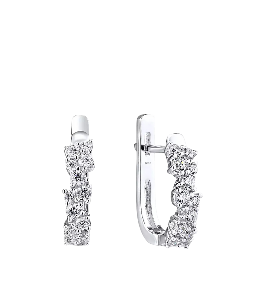 Sterling silver earrings with zircons