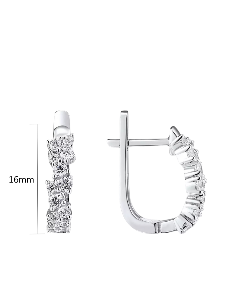 Серьги из серебра с цирконами