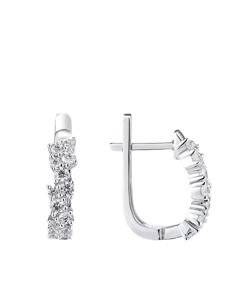 Sterling silver earrings with zircons