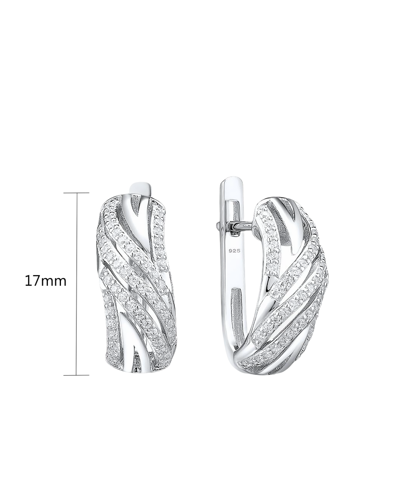 Серьги из серебра с цирконами