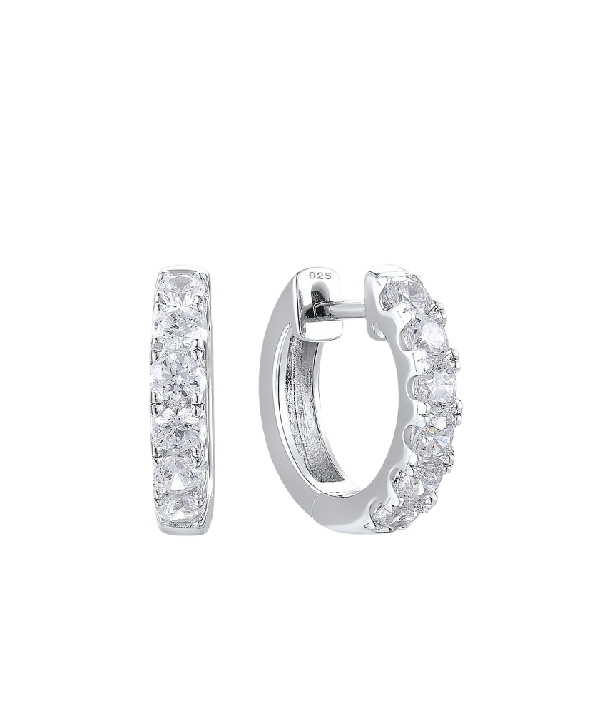 Sterling silver earrings with zircons