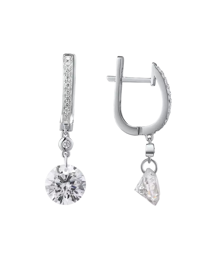 Sterling silver earrings with zircons Sterling silver earrings with zircons