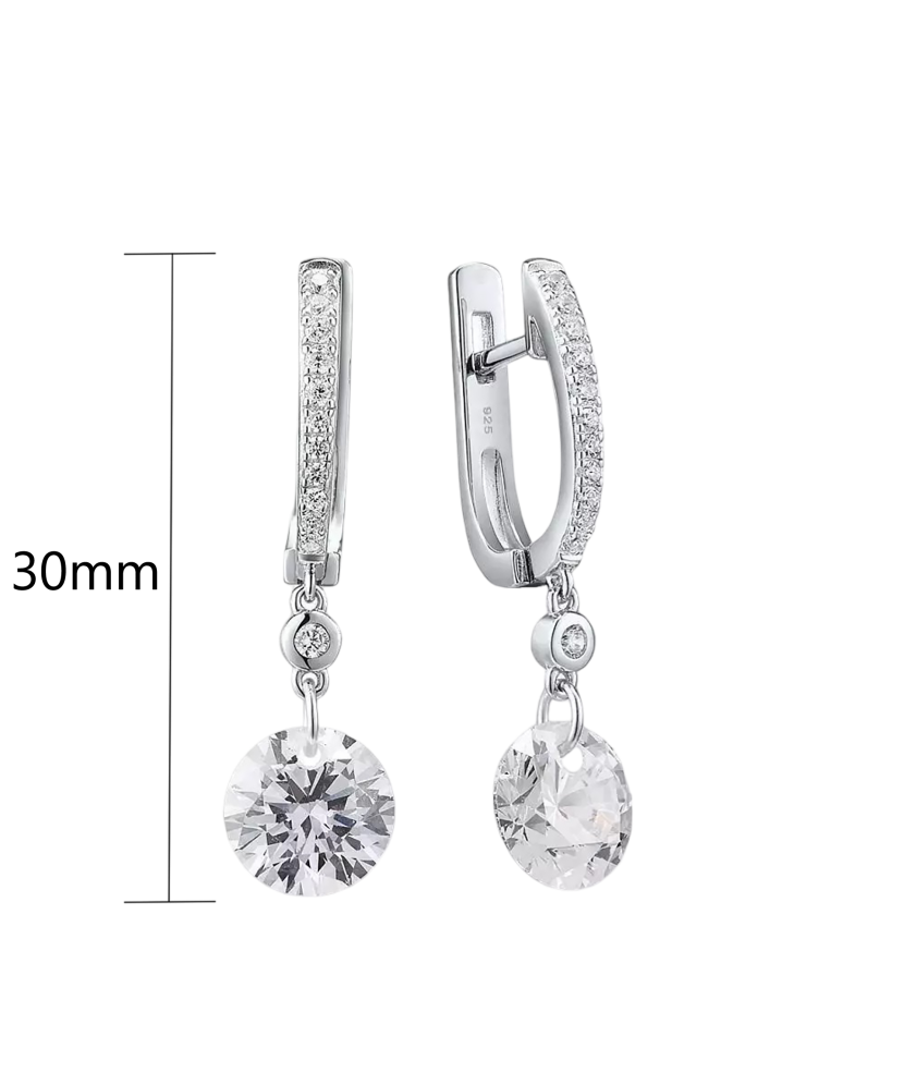 Sterling silver earrings with zircons Sterling silver earrings with zircons