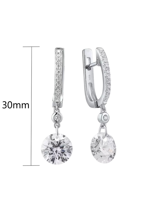 Серьги из серебра с цирконами