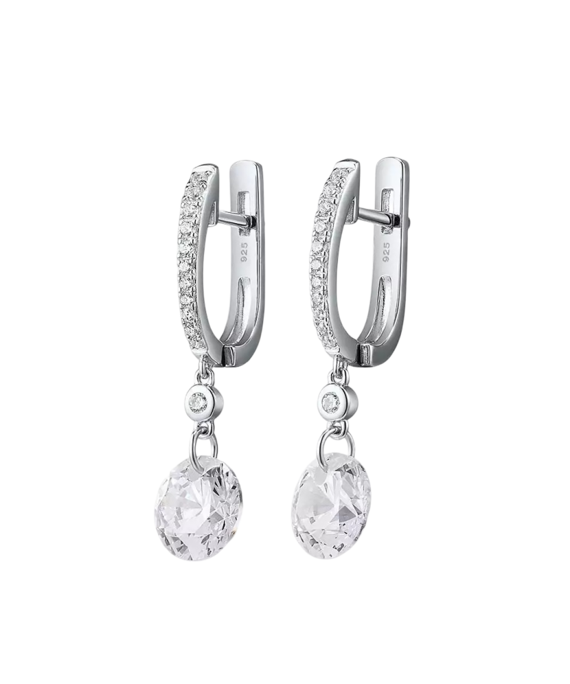 Sterling silver earrings with zircons Sterling silver earrings with zircons