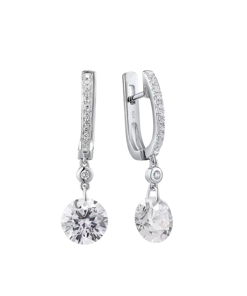 Sterling silver earrings with zircons Sterling silver earrings with zircons