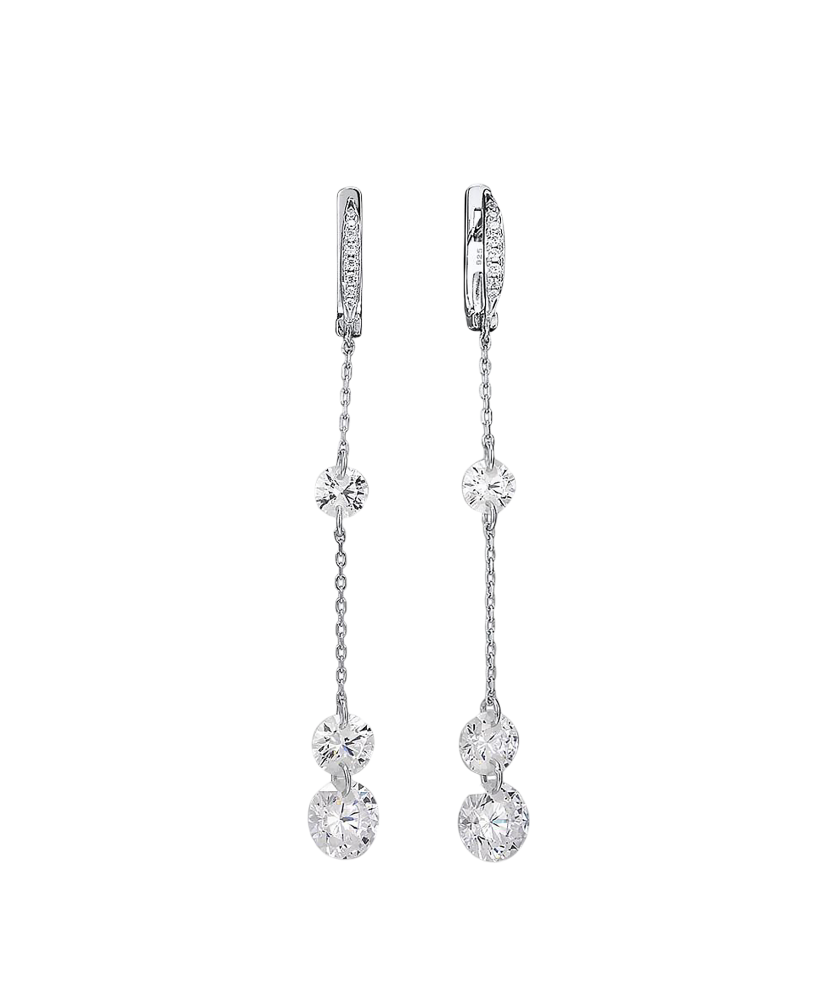 Sterling silver earrings with zircons Sterling silver earrings with zircons