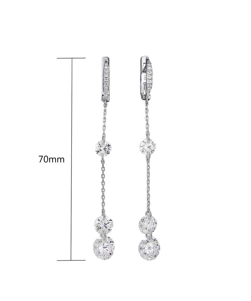 Sterling silver earrings with zircons Sterling silver earrings with zircons