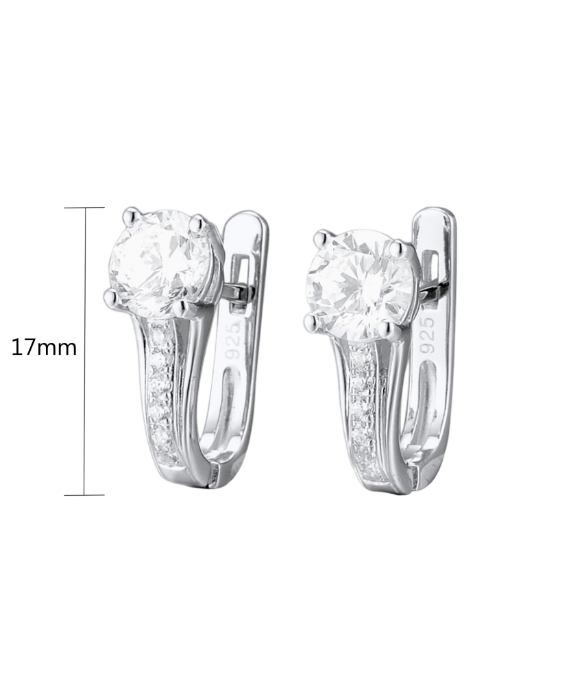 Sterling silver earrings with zircons