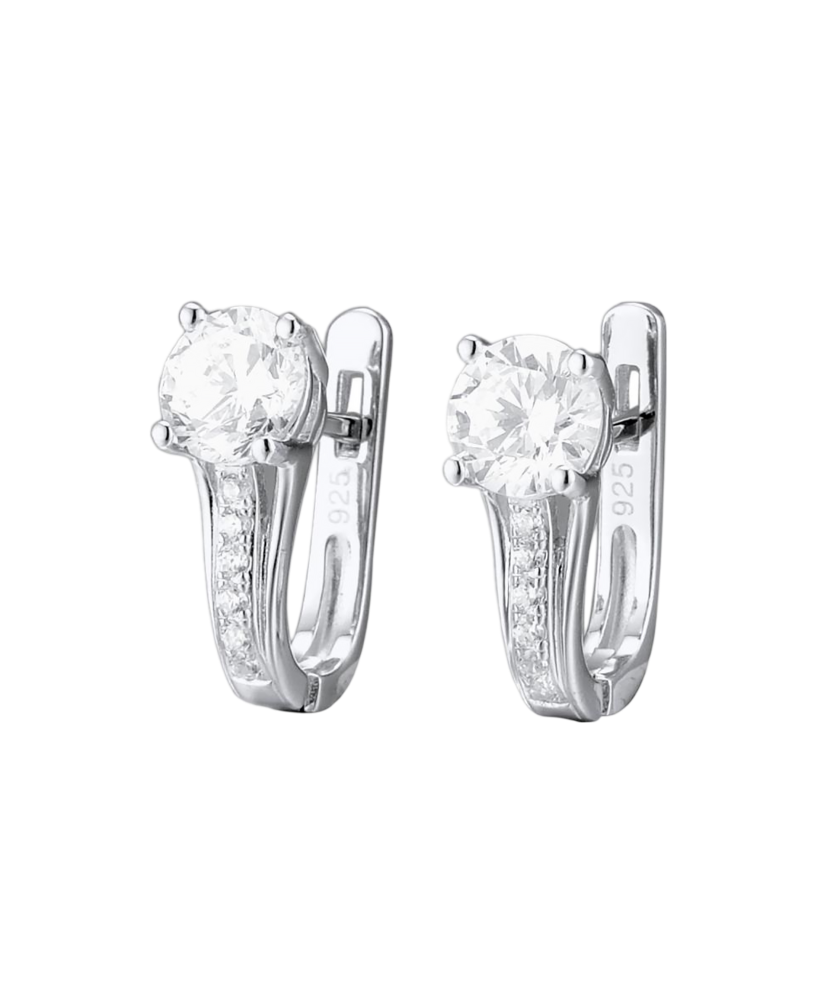 Sterling silver earrings with zircons