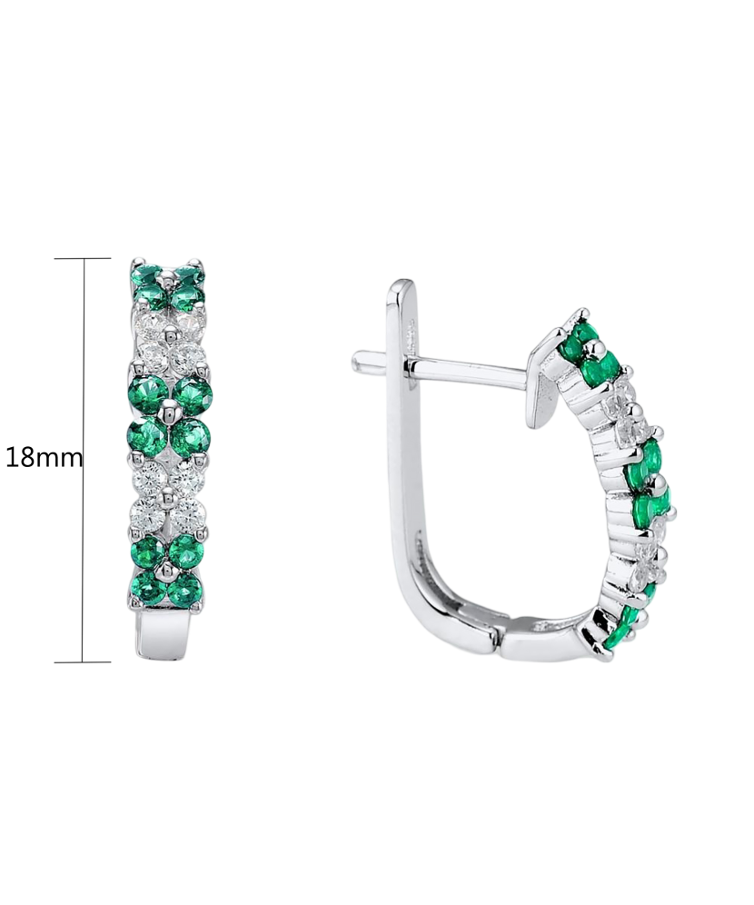 Sterling silver earrings with zircons