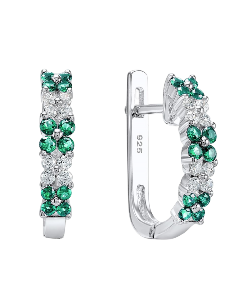 Sterling silver earrings with zircons