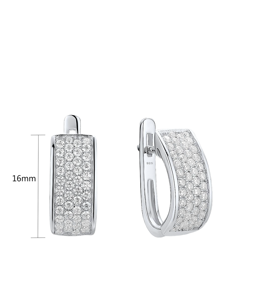 Sterling silver earrings with zircons