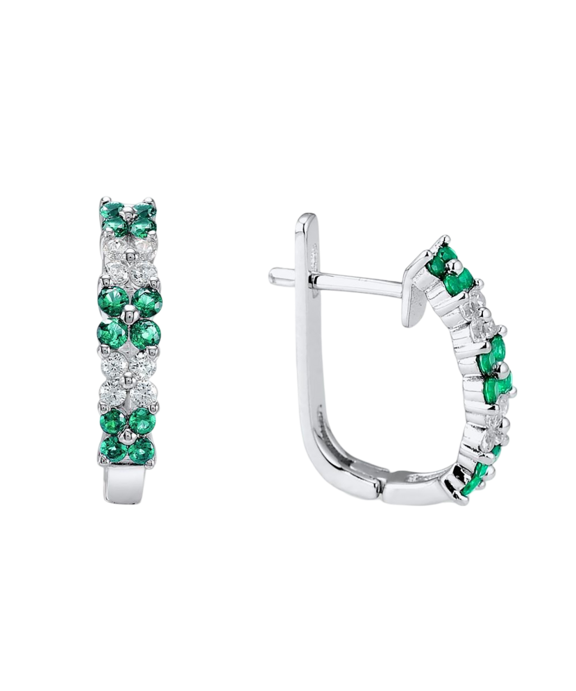 Sterling silver earrings with zircons