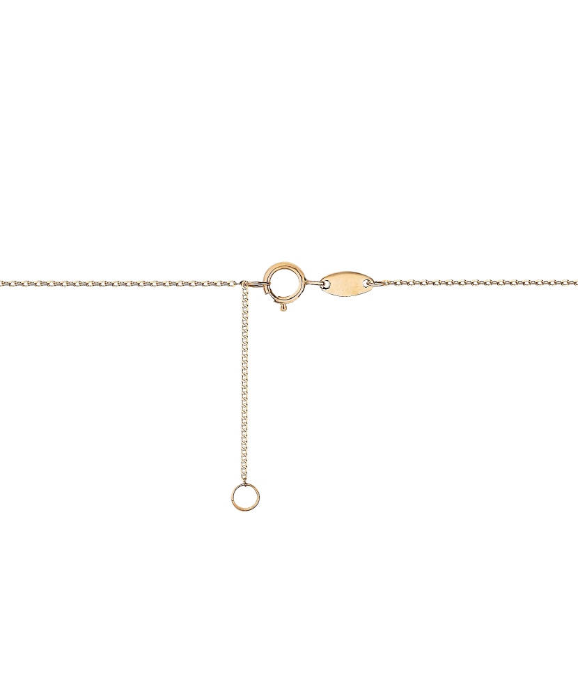 Gold chain with zirconium pendant "heart"