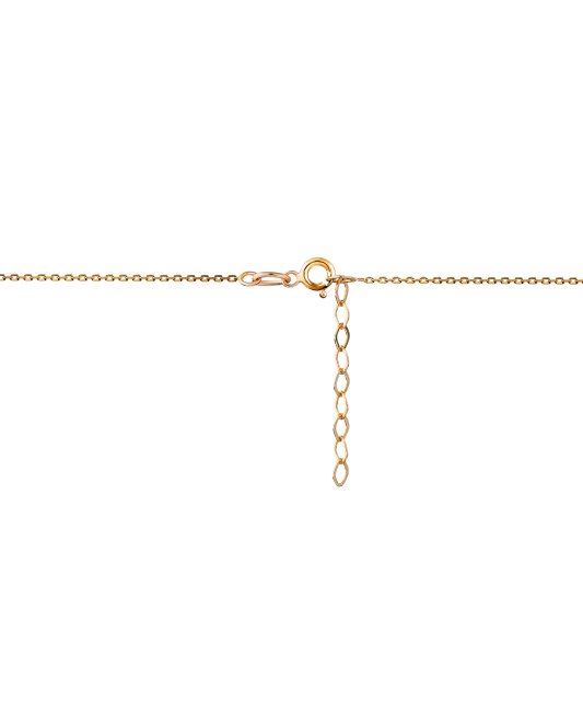 Gold chain with zirconium pendant