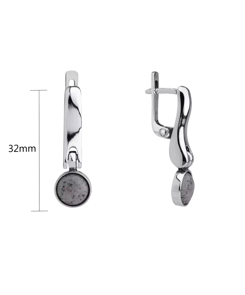 Sterling silver earrings with jasper Sterling silver earrings with jasper