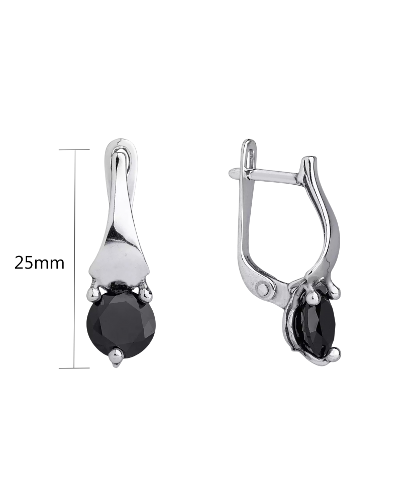 Sterling silver earrings with zircons