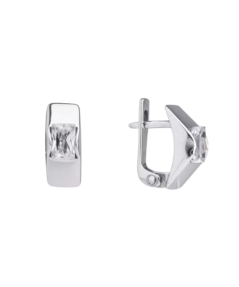 Sterling silver earrings with zircons