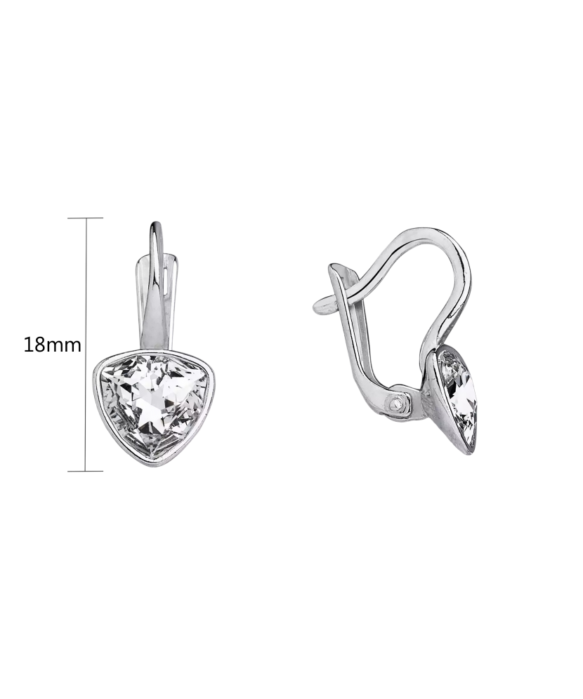 Sterling silver earrings with crystals